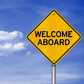 Street Sign: Welcome Aboard